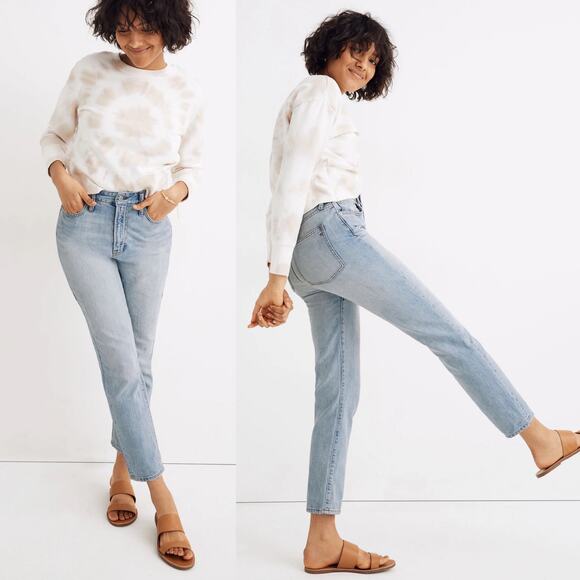 Madewell The Curvy Perfect Vintage Fitzgerald Light Wash Denim High Rise Jeans - Picture 2 of 16